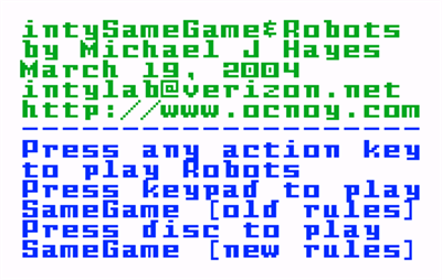 Same Game & Robots - Screenshot - Game Title Image