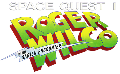 Space Quest 1: Roger Wilco in the Sarien Encounter - Clear Logo Image