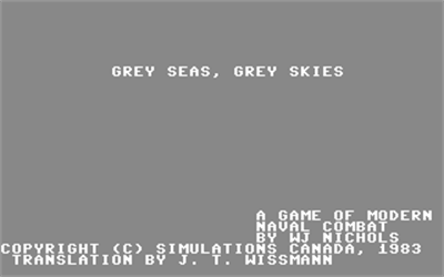 Grey Seas, Grey Skies - Screenshot - Game Title Image