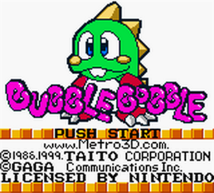 Classic Bubble Bobble - Screenshot - Game Title Image