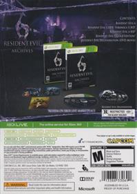 Resident Evil 6 Archives - Box - Back Image