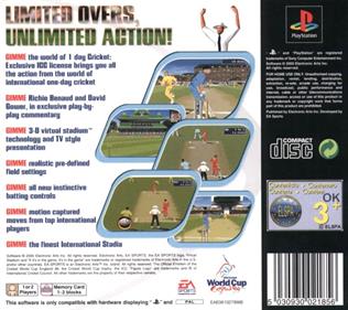 Cricket 2000 - Box - Back Image