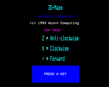 3D Maze - Screenshot - Game Title Image