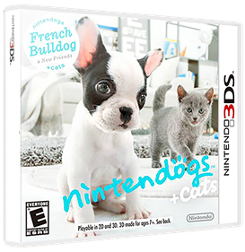 Nintendogs + Cats: French Bulldog & New Friends - Box - 3D Image