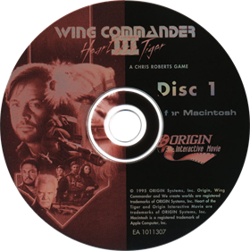 Wing Commander III: Heart of the Tiger for Macintosh - Disc Image