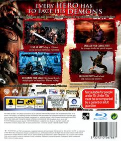 Beowulf: The Game - Box - Back Image