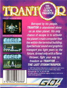 Trantor: The Last Stormtrooper - Box - Back Image