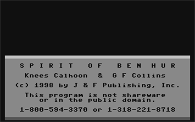 Spirit of Ben Hur - Screenshot - Game Title Image