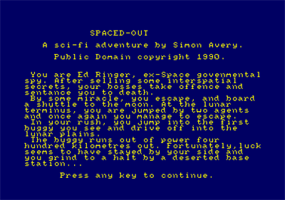 Spaced-Out (Simon Avery) - Screenshot - Game Title Image