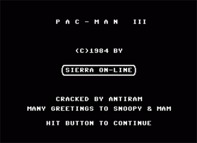 Pac-Man III - Screenshot - Game Title Image