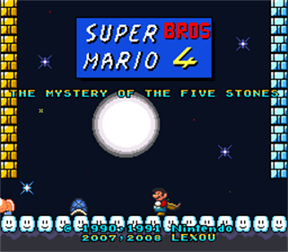 Super Mario Bros. 4: The Mystery of the Five Stones - Screenshot - Game Title Image