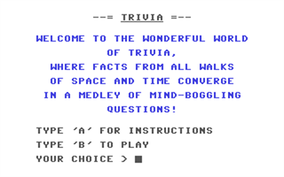 The Game of Trivia: Trivia Book 1 & 2 - Screenshot - Game Title Image