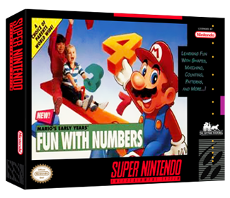 Mario's Early Years: Fun with Numbers - Box - 3D Image