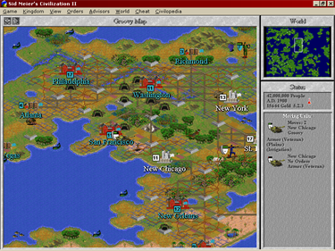 Sid Meier's Civilization II - Screenshot - Gameplay Image