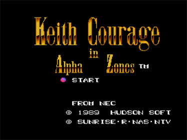 Keith Courage in Alpha Zones - Screenshot - Game Title Image