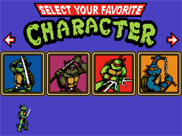 TMNT 8-bit Recolored and Extended - Screenshot - Game Select Image