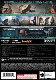 Assassin's Creed: Valhalla - Box - Back Image