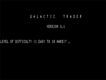 Galactic Trader - Screenshot - Game Title Image