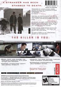 Indigo Prophecy - Box - Back Image