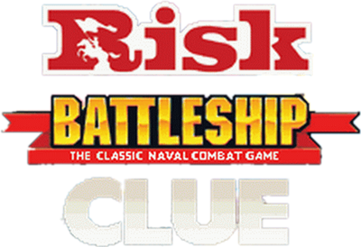 3 Game Pack!: Risk, Battleship, Clue - Clear Logo Image