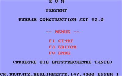 Runman Construction Set - Screenshot - Game Title Image