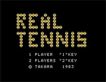 Real Tennis - Screenshot - Game Title Image