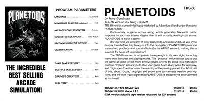 Planetoids - Advertisement Flyer - Front Image