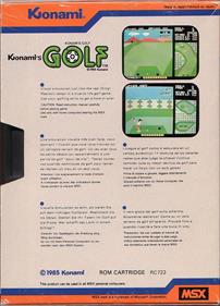 Konami's Golf - Box - Back Image