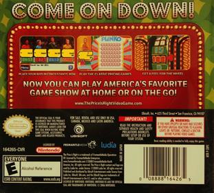 The Price is Right - Box - Back Image