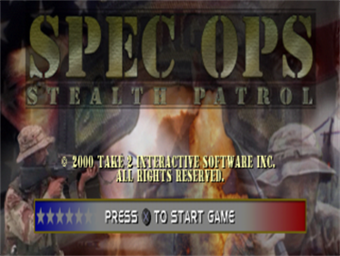 Spec Ops: Stealth Patrol - Screenshot - Game Title Image