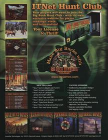Big Buck Hunter II: Sportsman's Paradise - Advertisement Flyer - Back Image