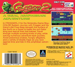 Frogger 2: Swampy's Revenge - Box - Back Image