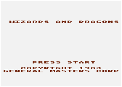 Wizards & Dragons - Screenshot - Game Title Image