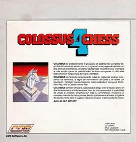 Colossus Chess 4 - Box - Back Image