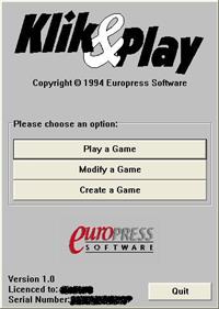 Klik & Play - Screenshot - Game Title Image