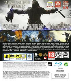 Middle-Earth: Shadow of Mordor - Box - Back Image