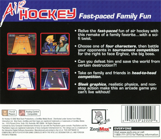 Air Hockey - Box - Back Image