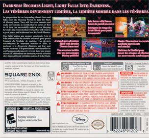 Kingdom Hearts 3D: Dream Drop Distance - Box - Back Image