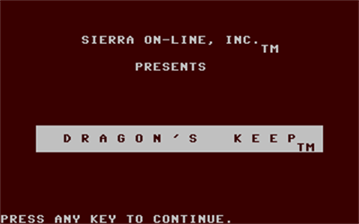 Dragon's Keep - Screenshot - Game Title Image