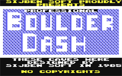 Professional Boulder Dash - Screenshot - Game Title Image