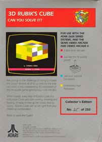 Rubik's Cube 3-D - Box - Back - Reconstructed Image