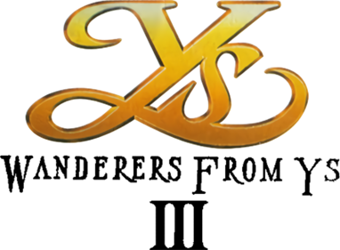 Ys III: Wanderers from Ys - Clear Logo Image