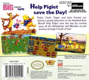 Piglet's Big Game - Box - Back Image