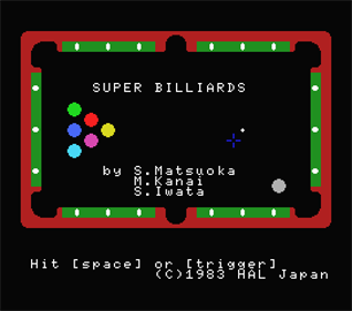Super Billiards - Screenshot - Game Title Image