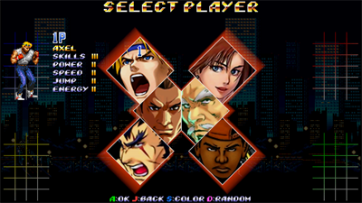 Streets of Rage X - Screenshot - Game Select Image