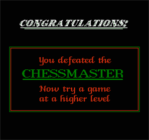 The Chessmaster - Screenshot - Game Over Image