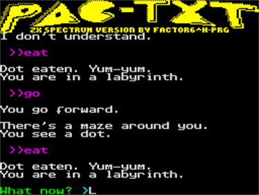 PAC-TXT - Screenshot - Gameplay Image