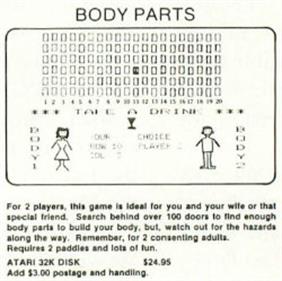 Body Parts - Box - Front Image