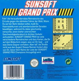 Sunsoft Grand Prix - Box - Back Image