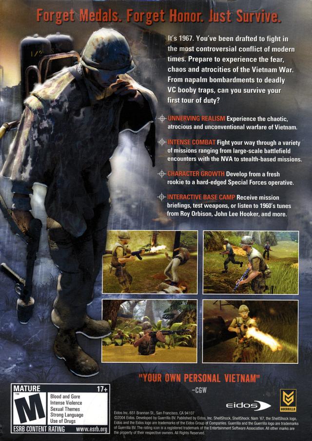 Shell Shock: Nam '67 PS2 Front cover